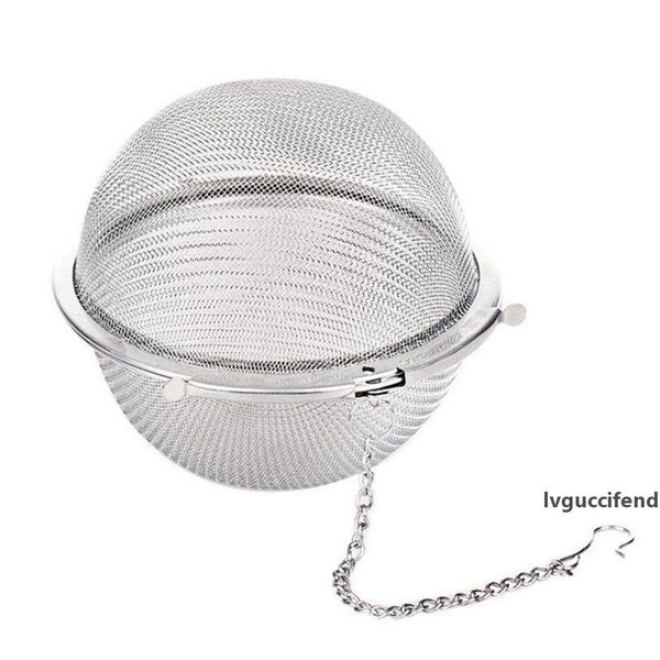 

kitchen households new stainless steel sphere locking mesh infuser tea strainer filter infusor tea ball strainer fast shipping