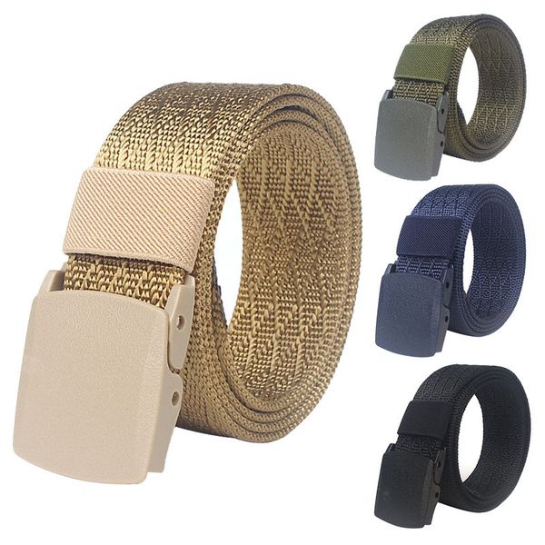 

tactical men belts nylon men's belts with plastic buckle army black boys cinturones para hombre, Black;brown