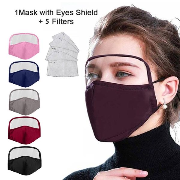 

cotton dustproof outdoor face maskmask protective for germ protection for adults maskkingwith eyes shield with filters bandana, Black