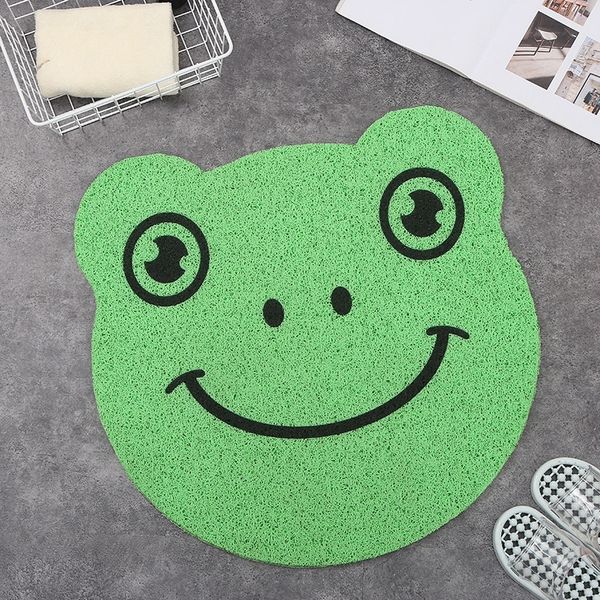 

frog pvc cartoon floor household non-slip door mat gift silk ring ring carpet carpet mat