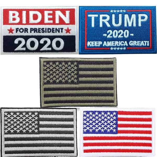 

united states flags embroidery arm stickers 2020 trump us president election keep america great backpack stickers dhl ing