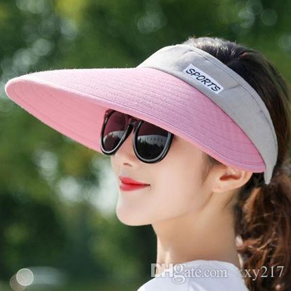 

2019 summer designer golf hat sun visor sunvisor party hat baseball cap sun hats sunscreen hat tennis beach elastic hats, Blue;gray