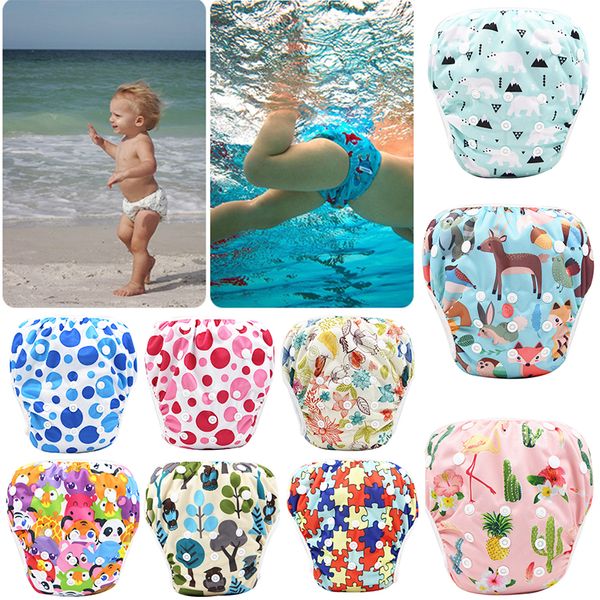 

0-3y baby leakproof swim diaper adjustable pool pant cloth diaper baby reusable and washable pool diaper 40 color m051a