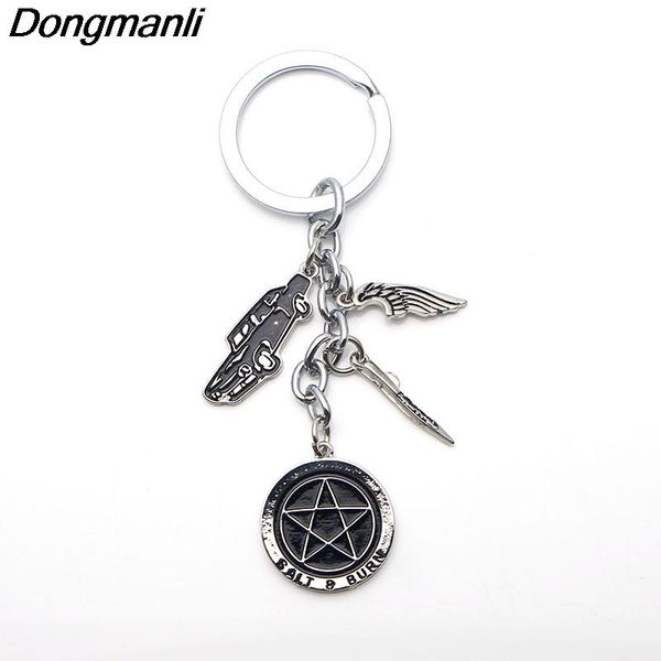 

p3034 dongmanli 1шт supernatural v показать ювелирные изделия key ring брелок автомобиля для любителей для подарков, Silver