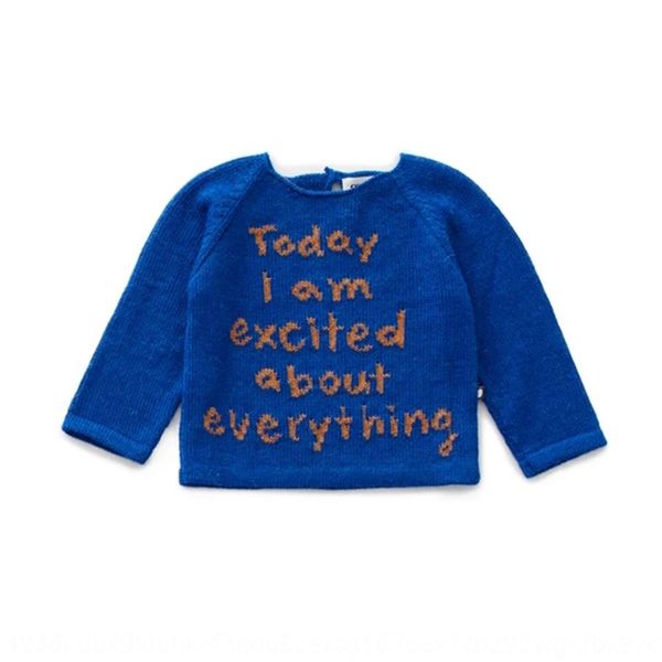 

новая детская осенняя база рубашка boysand girlsalphabet соответствия цвета длинные рубашки sweatersleeve свитер 2020 с длинным рукавом свит, Blue