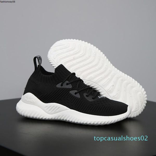 

and female spring socks summer 2019 shoes new airpermeable flying weaving sports shoes student daddy korean flat sole m001 t02, Black