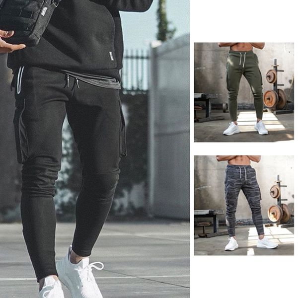 

running pants trendy men's fitness trousers loose training sports tight, Black;blue