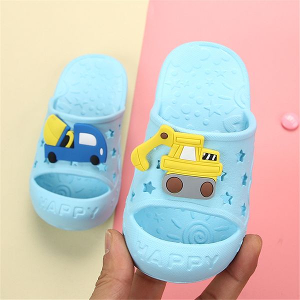 

jkoxl 2020 new cartoon excavator children' boy baby' anti-skid children children slippers sandals children' slippers home, Black;grey
