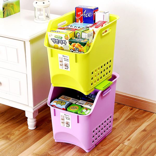 

factory direct 9743 storage basket household stackable storage box toy storage basket