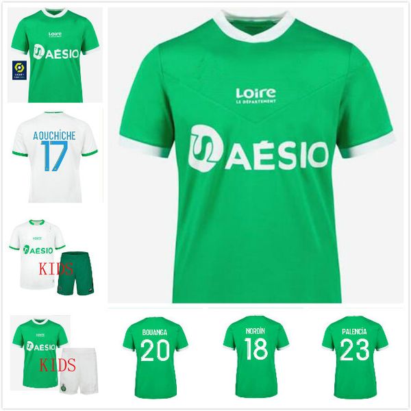 

20 21 maillot as saints-Ã©tienne kids man soccer jerseys home away 2021 st etienne khazri beric boudebouz aholou man set football shirt, Black