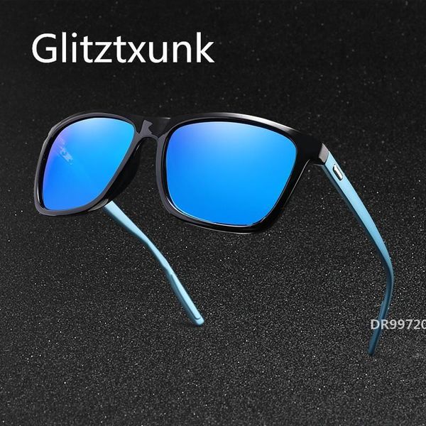 

glitztxunk поляризованных солнцезащитных очков для мужчин классический черный мужчины fashion square driving travel sun glassdr99720, White;black