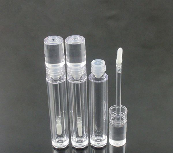 6ml full transparent package lip color bottle lip glaze brush empty bottles