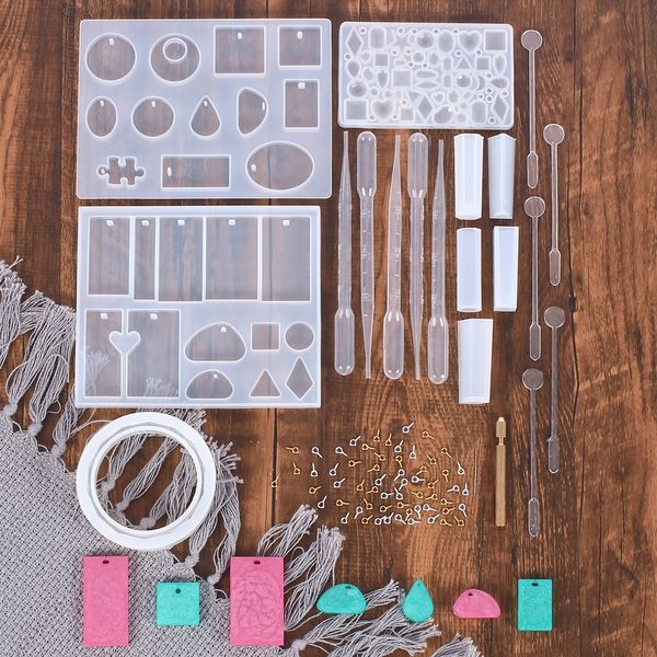

4tjow 64 pieces dripping tool set diy pendant jewelry bracelet combination with diamond head sheep horn nail straw pendant crystal diy cryst, Silver