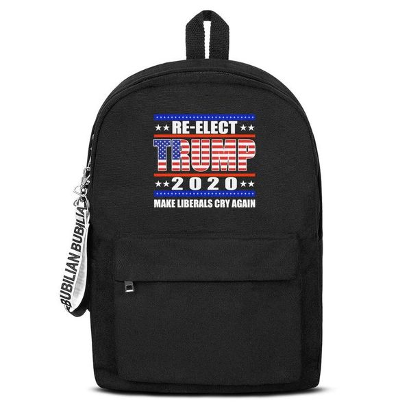 

classic trump 2020 american flag canvas bookbag basic backpack reusable school student sports daypack us retro eagle face illustration