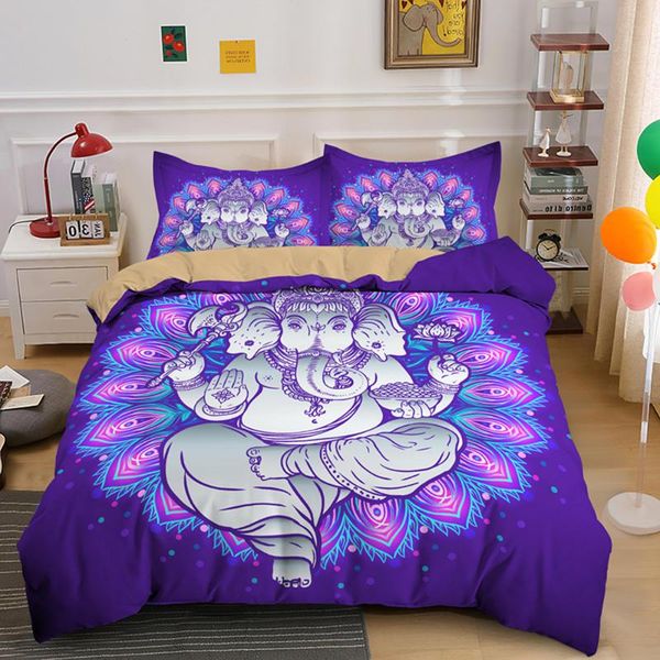 

печатный mandala постельного белья single полного номер  king size 2 / 3шт пододеяльник установить с наволочкой пододеяльников