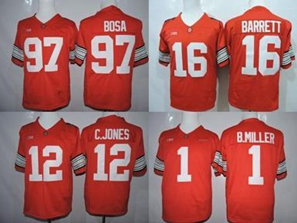 

factory outlet- ohio state beckeyes 97 joey bosa 16 j.t. barrett 15 ezekiel elliot stitched college football jerseys quality, Black;red