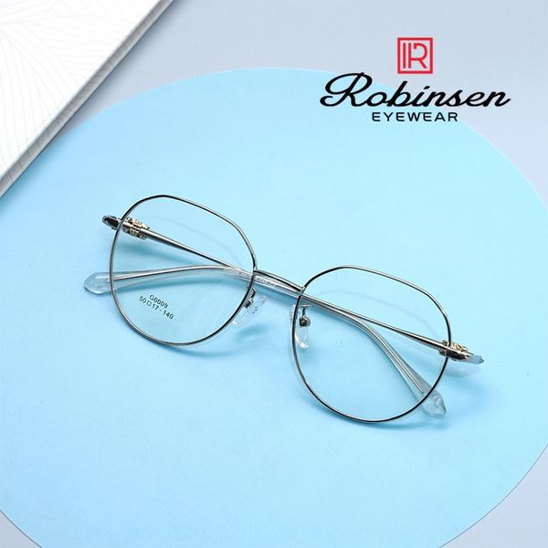 

new metal frame glasses keluo polygon men's and women's fashion glasses frame is not easy to fade g0009, Silver