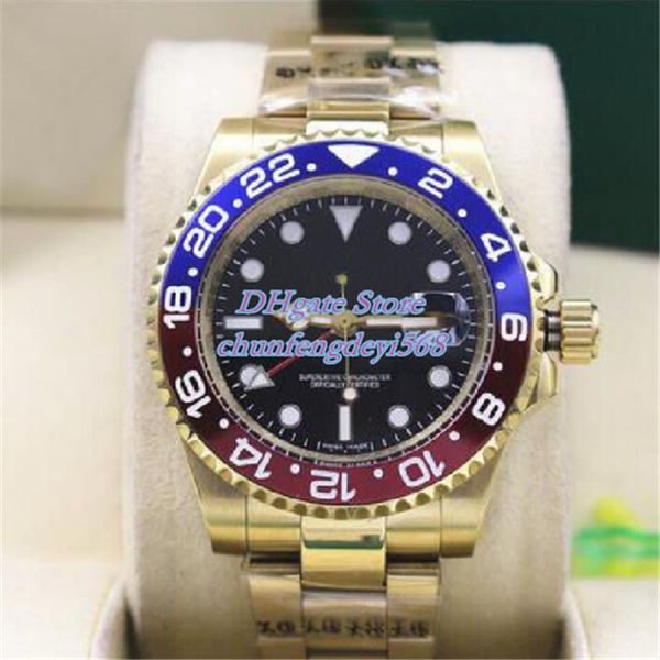 

16 colors u1 factory men wristwatches 116713 116710 116718 116719 40mm gmt batman black pvd coating 2813 movement mechanical automatic men, Slivery;brown