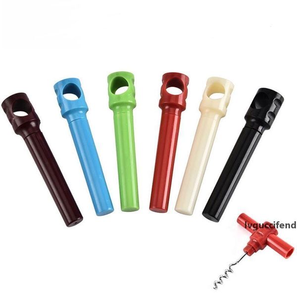 

bottle opener red wine screw simple stainless steel not rusty plastic corkscrew skid handle bar supplies kitchen tool lx8951