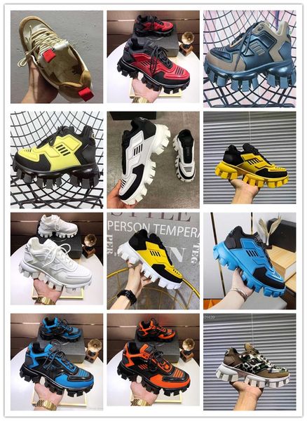 

2020 men low casual shoes lates p cloudbust thunder lace up shoes 19fw capsule series color matching platform sneakers, Black