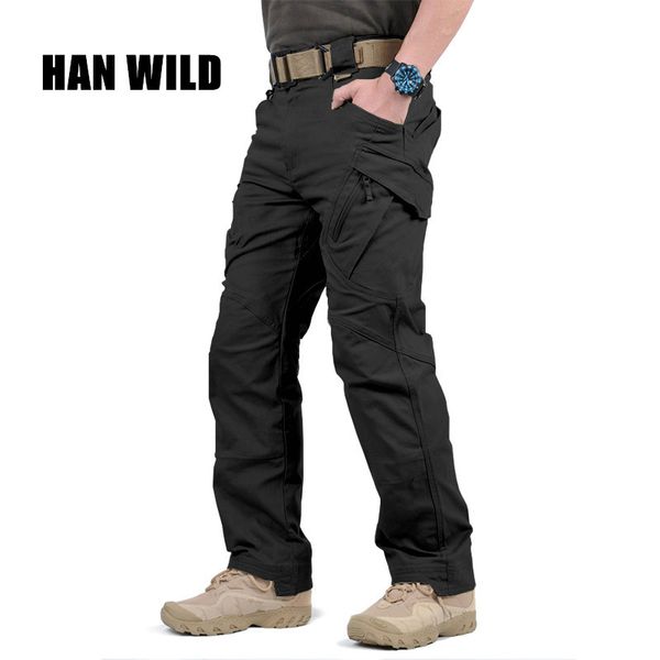 

2020 mens tactical pants swat trousers multi-pockets cargo pants training men combat army work safety uniforms, Black;green