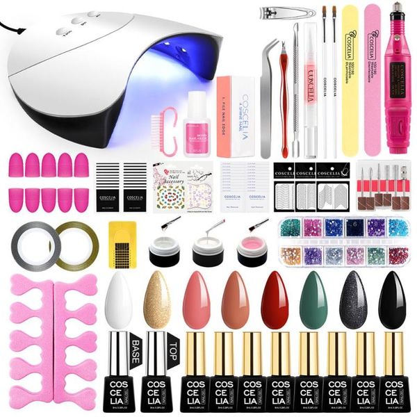 

36/48w nail set uv lamp dryer for gel nail polish art tools soak off for manicure gel paint nails art decorations