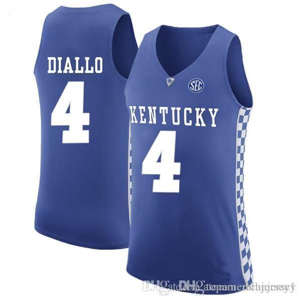 

#4 hamidou diallo 2017 kentucky wildcats retro stitched sewn basketball jerseys customize any number and name xs-6xl vest jerseys ncaa, Gray