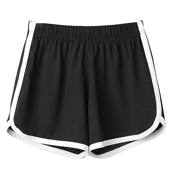 

european and american sports shorts home yoga beach underpants fitness running yoga shorts black xl, White;red