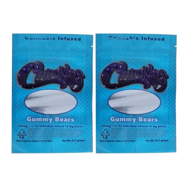 

new empty 400мг chuckles gummy медведи конфеты упаковки мешок полудурки веревка конфета nerdsrope sgummy сумка три край запечатывания мешка