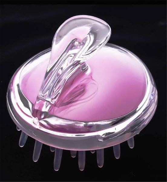 DHL Free Silicone Head Massager Shampoo Scalp Massagem Brush Hair Lavar Pente Massagem Corpo Escova