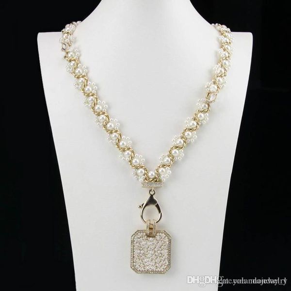 

europe and america fashion women necklace yellow gold plated cz pearl letter necklace for girls women for party wedding, Silver