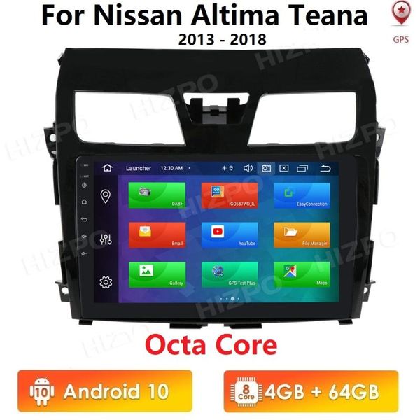 

4g lte android 10 octa ядро автомобиля nav player для teana altima 2013 2014 2020 2020 gps радио мультимедиа gps carplay 4gb + 64gb автомоби