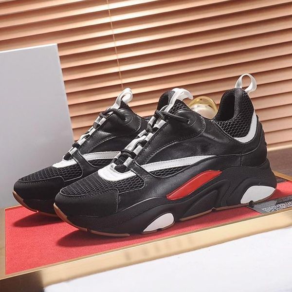 

mens shoes b22 calfskin sneaker plus size lace -up comfortable casual fashiontype style shoes fast delivery soft footwears, Black