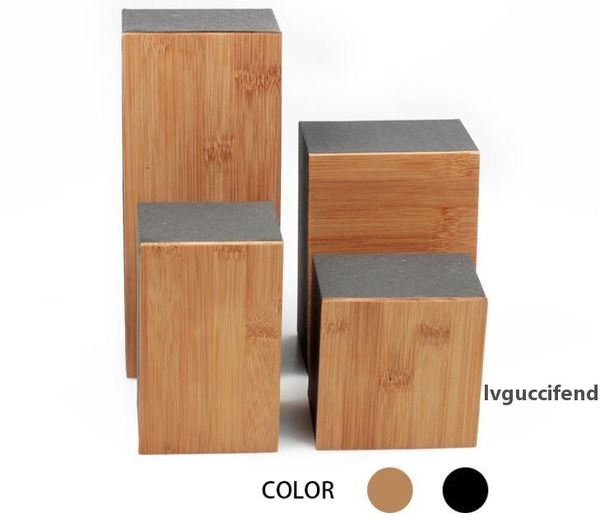 

grey paper gift box with bamboo lid vintage paper box packaging boxes multi sizes high quality