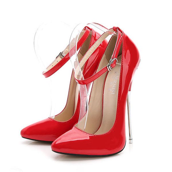 

dress shoes mclubgirl 2021 16cm heels women pumps super high point toe wz, Black