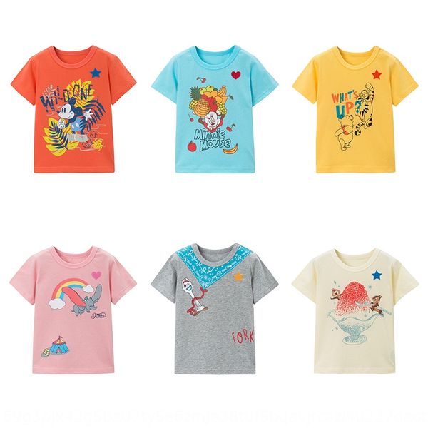 

children's 2020t sleeved ban xiu shan short-sleeved t-shirt t-shirt baby cotton kids light, Blue