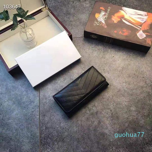 

designer- wallet card holder cow genuine leather women wallet fashion 2020 new style clutch coin purse with box, Red;black