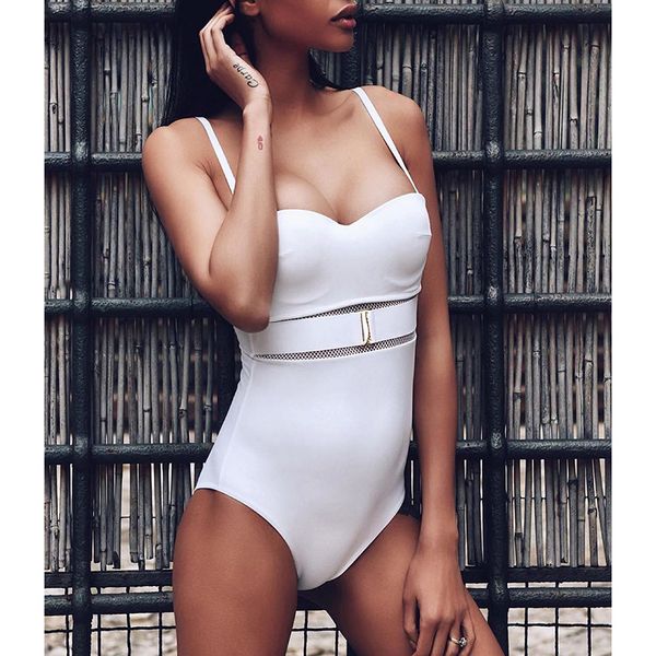 

2020 one piece swimsuit women swimwear push up swimming suits for women wear white bathing suit female monokini swimwear