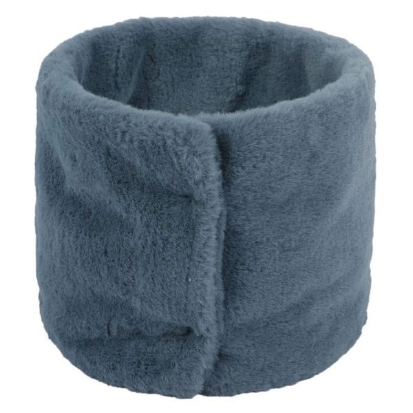 

winter knitted scarf warmer loop scarf outdoor sport windproof neck warmer imitation fur collar, Black