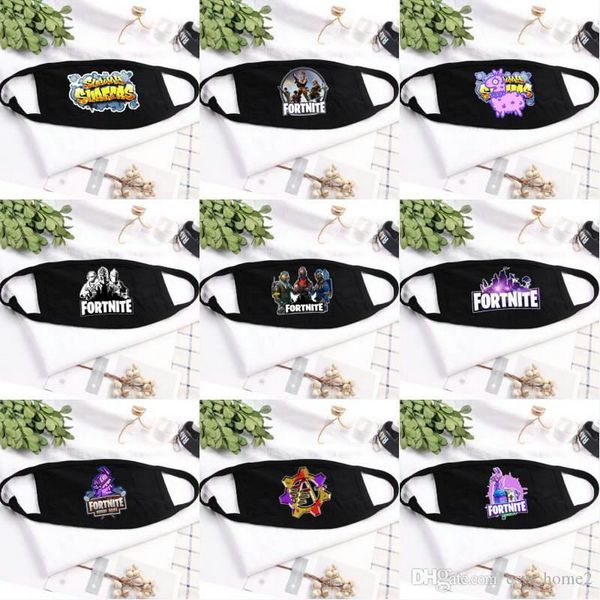 

designer 3d face maskface dust cotton cloth masks with pm25 replaceable filter flag pattern mouth mask, Black