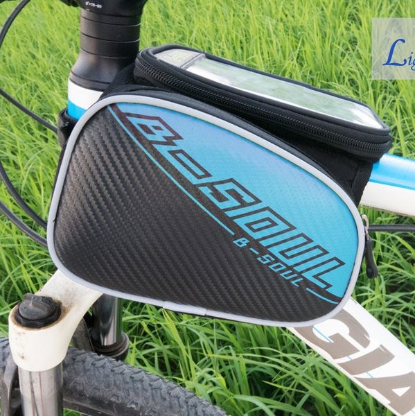 

150 mountain bike leather front beam bicycle mobile bicycle waterproof tube bag mobile phone touch screen bag cycling equipment
