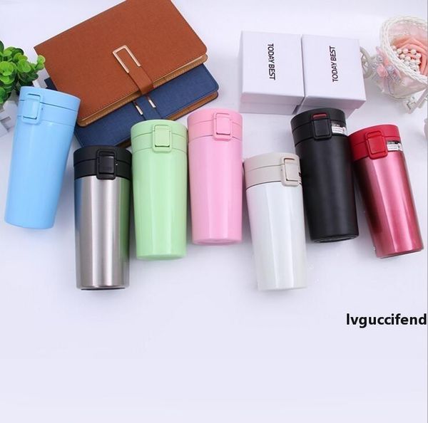 

stainless steel mug solid color portable coffee tumbler sport insulation vacuum water bottle outdoor travel camping car drink cup cls624