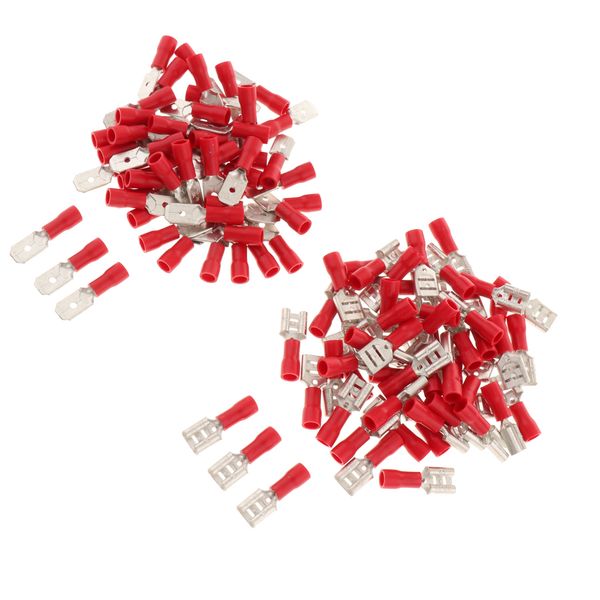 

100pcs 16-14 electrical insulated terminals wire crimp connectors set