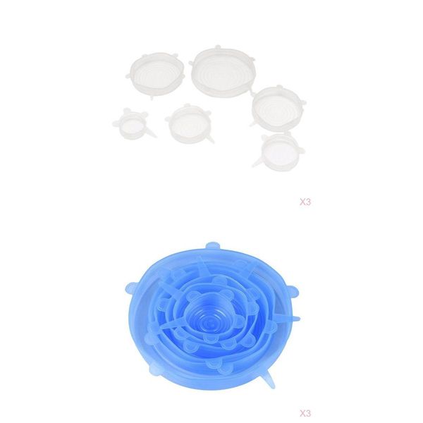 

36 pieces silicone stretch lids food storage covers for bowls store & reheat