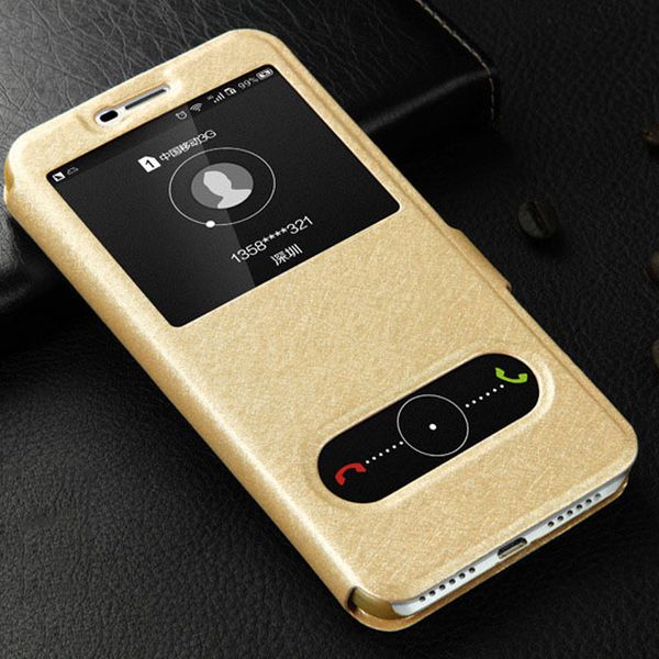 

for huawei y5 2017 case flip quick view window case for funda huawei y6 2017 case nova young mya l11 l41 cover pu leather 5.0