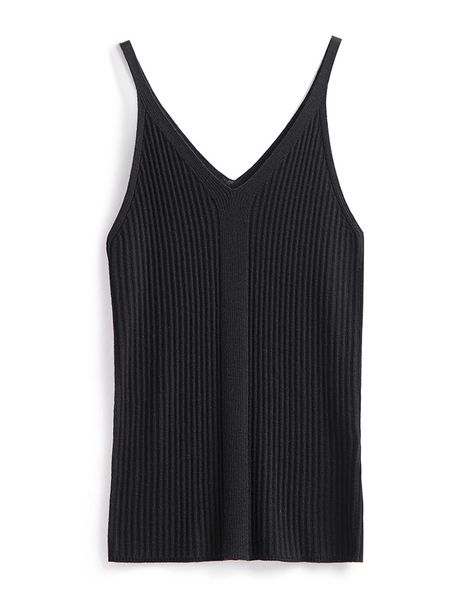 

v-neck solid color ice silk knitted summer women's camisole outer wear, White