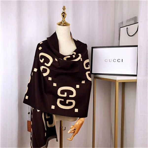 

405 winter new scarf, double-sided two-color workmanship is exquisite. scarf and shawl, fashionable and versatile high-end atmospheric neck, Blue;gray