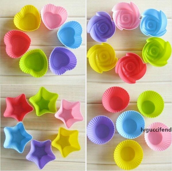 

new cake tool molding round silicone muffin cupcake liner mould case bakeware dishes mold tray baking form cup baking mold