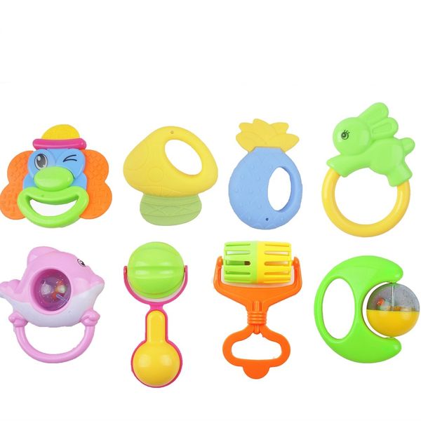 

non-toxic silicone rattle and sensory teether educational toys for 3 year olds wrist baby rattle new kids games for baby