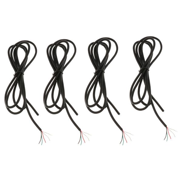 

4pcs practical shielding e guitars connecting power wire 4 core